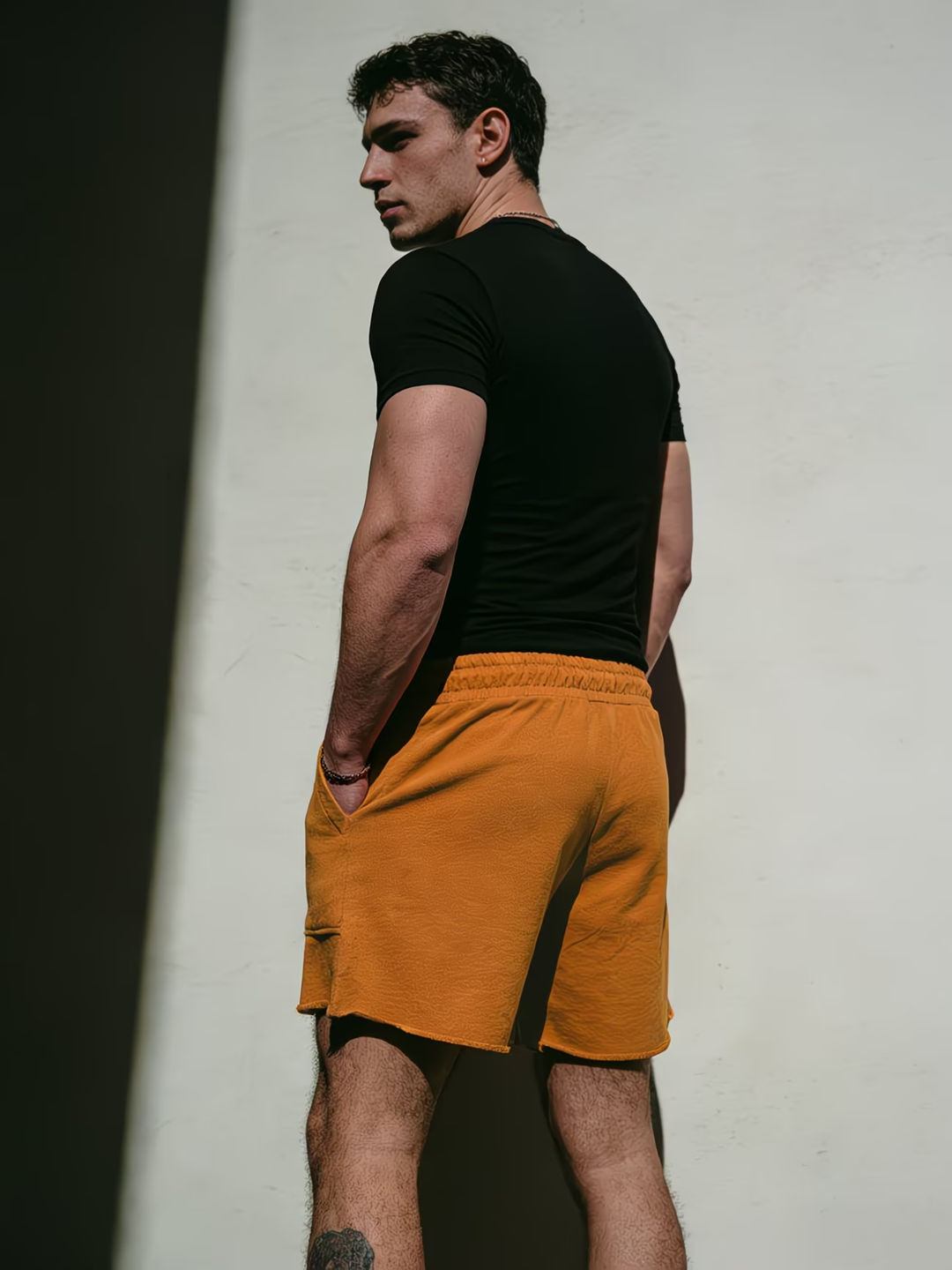 Men's Elastic Waist Drawstring Shorts