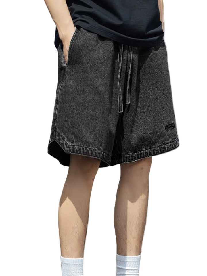 Men's Wide-Leg Drawstring Shorts