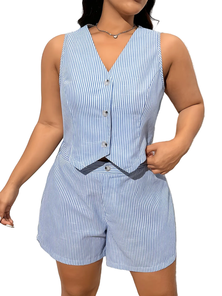 Women's Striped Two-Piece Set