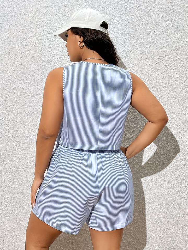 Women's Striped Two-Piece Set